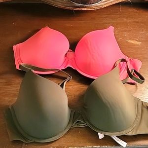 2 Victoria Secret Uplift Semi Demi Bras. Like new condition!
